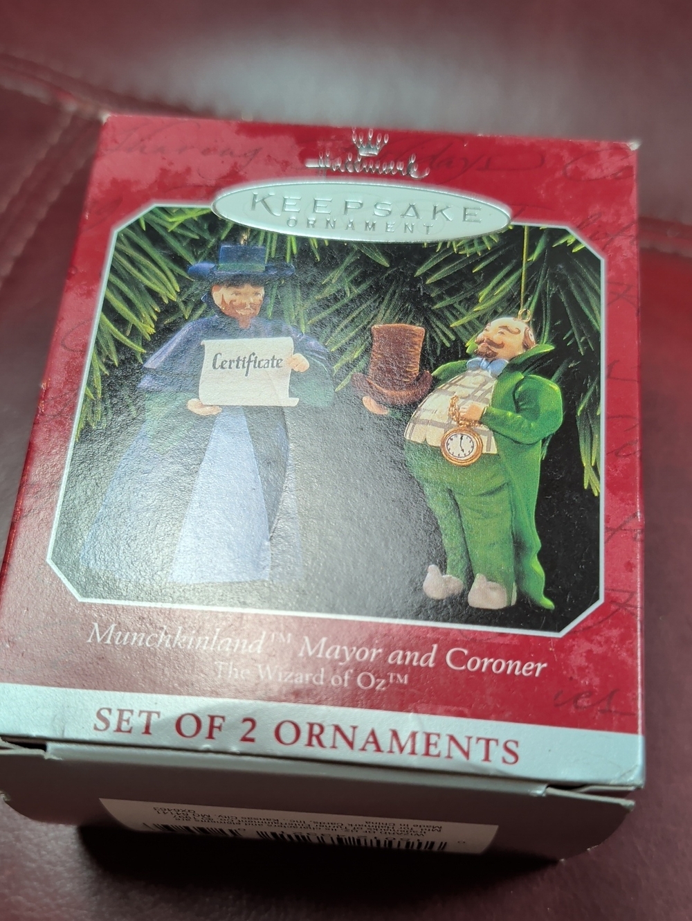 Hallmark Ornament WIZARD OF OZ MUNCHKINLAND MAYOR & CORONER Hallmark